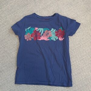 J Crew Crewcuts Floral Kids' Tee in Navy Blue